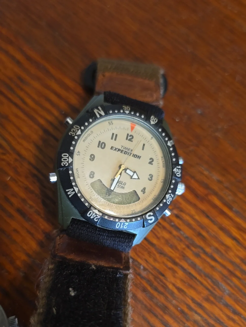 Pair of Vintage Green Dial Wristwatches with Brown Leather Straps